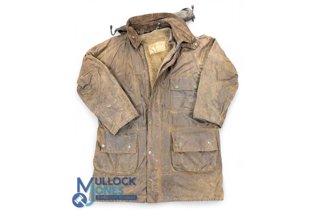 Vintage Gents Barbour Solway Zipper waxed jacket with tartan lining, detachable Barbour woollen
