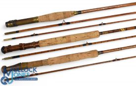 H M Boughton split cane trout fly rod, 6ft 9