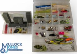 Collection of vintage/modern lures, including Mepps, Luhr-Jensen, Ray Baker custom spinners,