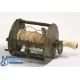 Early 19th century brass spike winch fly reel with sliding pillar stop, 1 ¾" dia spool, 1 ¾" - Image 4 of 4