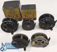 A collection of reels as follows: 2x J W Young & Son Rapidex reels 4