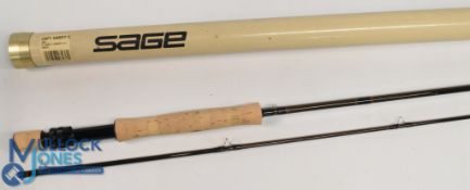 A fine Sage USA Graphite III 890 RPLX trout fly rod 3 5/8 oz, 9ft 2pc line 8#, alloy uplocking