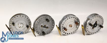 4x W.F. Homer Styled 'Flick-Em' trotting reels all 4 1/8
