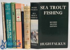 Seven Trout Fishing Books to include Sea Trout Fishing revised second edition 1981 Hugh Falkus