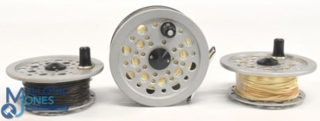 Shakespeare Beaulite salmon fly reel with 2 spare spools, 4 ¼