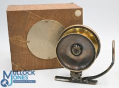 Mallochs Patent all brass side casting reel, 2 ¾