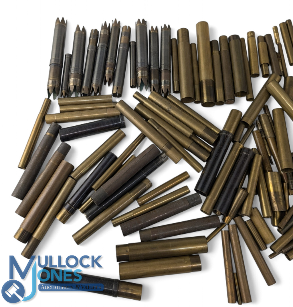 Fishing Rod Maker Repair Spare Parts - cork handle parts, assorted period brass ferrule, rod eyes - Image 2 of 4