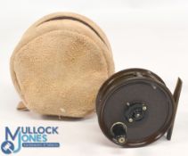 S superb Millward Flymaster Junior alloy fly reel, in brown finish, 3