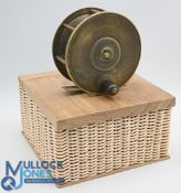 Wells Edinburgh, Maker, brass salmon fly reel, 4 ½