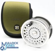 Scarce Hardy Marquis Salmon No.3 Silent Check alloy fly reel, wide drum, ribbed brass foot,