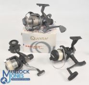 Quality Boat BLS 360 fixed spool reels with spare spool, good bail, counter balanced handle, rear