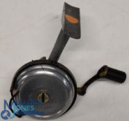 Arthur Allan Ltd, Glasgow, Spinet reel, patent No. 262706, LHW, alloy spool with working pigtail