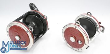 Pair of Penn 113H Special 4/0 Senator reels, both LHW, one with rod saddle clamps, both stamped