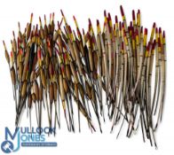 Large quantity of handmade traditional quill floats, whipped bodies and painted tip, plus a good