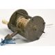 Early 19th century brass spike winch fly reel with sliding pillar stop, 1 ¾" dia spool, 1 ¾" - Image 2 of 4