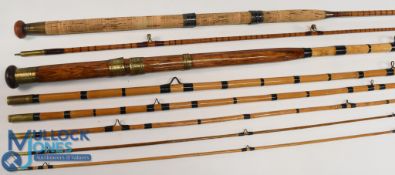 Interesting French built whole cane, 15ft 5pc with spare tip, Piel Arachne 21