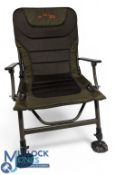Fox Duralite Folding Fishing Chair, padded seat, adjustable feet, in good used condition