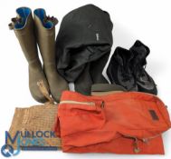 Fishing Le Chameau Boots and Accessories, to include a pair of Le Chameau rubber boots size 8, a
