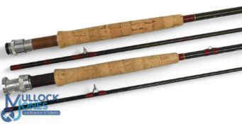 Orrell Broughton carbon trout fly rod 10ft 2pc line 7/8#, uplocking reel seat with wood insert,