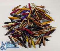 Large collection of Devon Minnows assorted sizes colours - most made of plastic with few noted