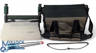 Ron Tompson Fishing Field Gear Tackle Bag, with 3 empty sectioned tackle trays, plus 3 Billy Lane