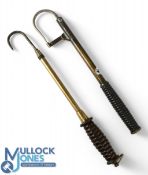 Hardy Brass Telescopic Gaff together with a Fosters telescopic brass Gaff - both appear with