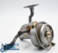 Hardy Altex Mk1 (No.2), RHW spinning reel, fixed handle, screw plain side plate, spring bail arm,