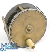 Wallace & Kerr Hanover Street, Edinburgh brass and alloy fly reel, 3