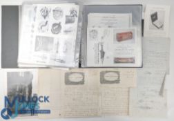 A collection of Hardy related ephemera including a two page letter from Reginal Barker, Specialist