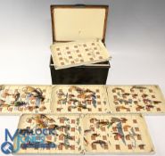 Collection of approx 75x Vintage Samon Flies mainly steel eyed, sizes up to 7/0 on black irons