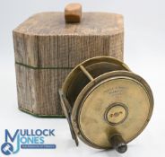 Paton & Walsh Maker, Perth brass salmon fly reel, 4 ½