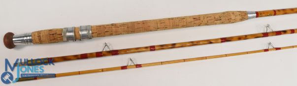 The Vigilant 11ft 3-piece coarse fishing rod, fully refurbished, fine condition, red whipped guides,