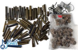 Fishing Rod Maker Repair Spare Parts - cork handle parts, assorted period brass ferrule, rod eyes