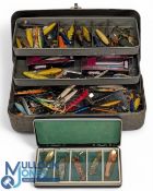 Quantity of fishing lures and plugs, by various makers, including Tronix, bag of Devon minnows,
