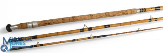 Hewitts Perfection Spanish Reed float rod: with split cane spliced tip section, 13ft 3pc, 24