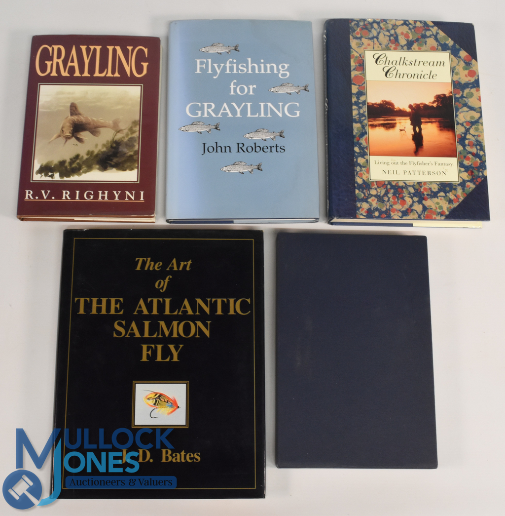Five Fishing Books to include Grayling 1996 R V Righyni, Flyfishing for Grayling 1999 John Roberts - Image 2 of 2