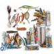 Fishing Lure Collection, to include period c1940 USA Hargrett orange wooden cats paw, Dalton special - Image 1 of 3