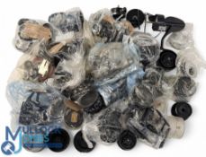 Large collection of Mitchell Reel Spare Parts, 300 bodies, handles, rotors, ball arms, springs,