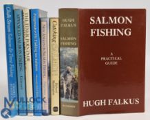 Seven Salmon Fishing Books to include Salmon Fishing - A Practical Guide 1987 Hugh Falkus,