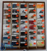 Large collection of Brass Tubes Fly-Fishing, all-in retail boxes with examples silver blue, silver