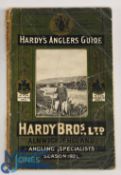 1921 Hardy's Anglers' Guide 44th Edition, good-fair condition for age with a detached back cover,