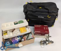 Shimano Symetre 4000RI spinning reel with spare spool, folding handle, appears overall in good