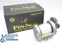 Fin-Nor Lethal LTL30 lever drag 2- speed multiplier reel, grey finish, power handle, little used,