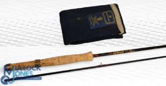 Hardy Alnwick Graphite Deluxe carbon trout fly rod: 8ft 2pc line 5/6#, alloy sliding reel