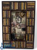 Resin Fishing Display, of a fishing library with centre fishing tackle figures - some signs of