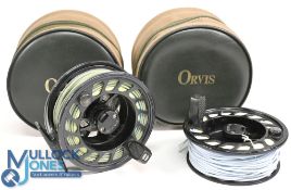 Orvis USA Made in England Mach IV alloy salmon fly reel with spare spool, 4