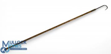 Period Fishing Gaff, bamboo handle with red whipping, unbranded 140cm long