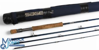 Sage USA VGT2 carbon 3 9/16 oz trout fly rod 790-4: 9ft 4pc line 7#, alloy double uplocking reel