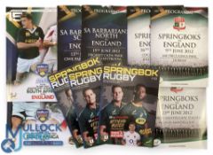 2007, 2012 & 2018 England Rugby Programmes in S Africa (10): 2007 (2) & 2018 (3), all tests; 2012