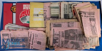 c1960-70 Manchester United Newspaper Cutting, Papers, Scrapbook, one has two Man Utd v 1977 Ajax